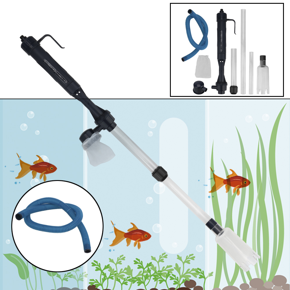 Marine Aquarium Vacuum - Electric Water Change Pump Gravel Cleaner
