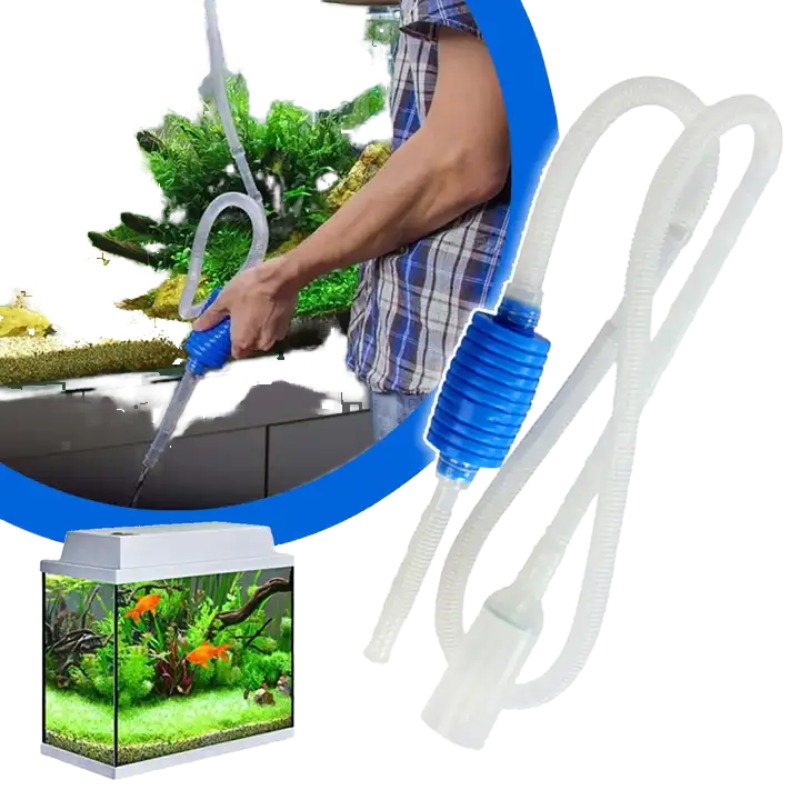 Marine Aquarium Vacuum - 1.4m Aquarium Siphon Gravel Suction Pipe