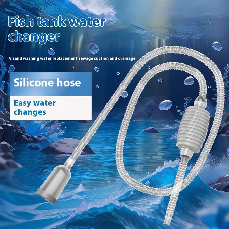 Marine Aquarium Vacuum - 1Pcs Efficient Quiet Semi-Auto Aquarium Siphon