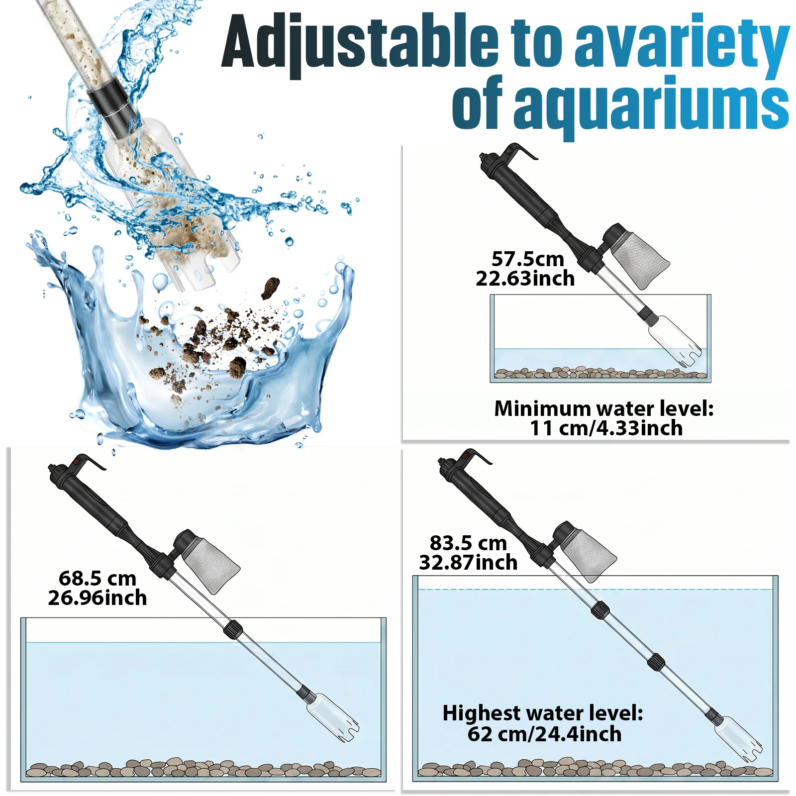 Aquarium Vacuum Gravel Cleaner - Marine Aquarium Vacuum review and price